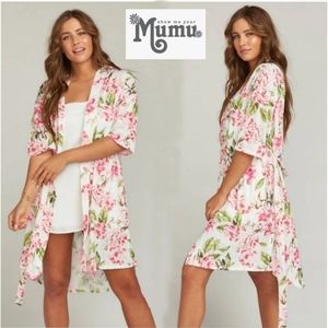 Show me ypur mumu one size whotw and pink rose robe with belt